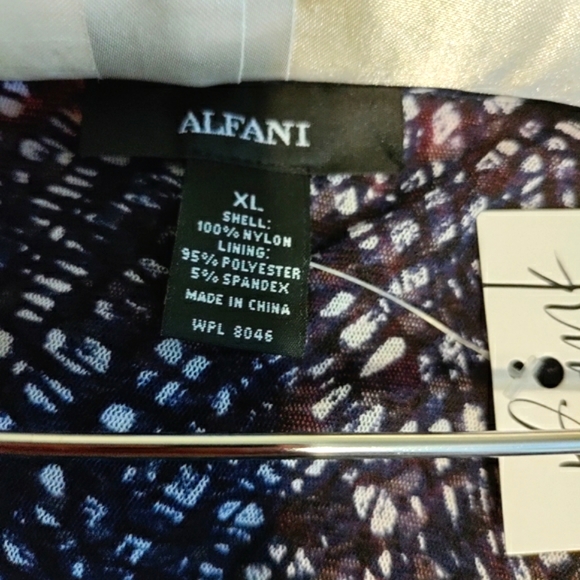 NWT Semi-Sheer Blouse by Alfani. The Long Sleeves are Sheer. Size XL - Picture 3 of 13